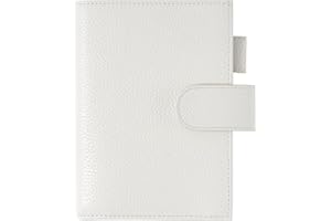 Moterm Leather Cover for Moleskine Pocket Planner - Fits Daily/Weekly and Classic, With Pen Loop, Card Slots and Back Pocket (Pebbled-Cream)