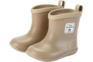 Tree Grandpa Toddler Rain Boots Baby Kids Easy-on Rain shoes Children Waterproof Shoes for Boys Girls(1-6 Years)