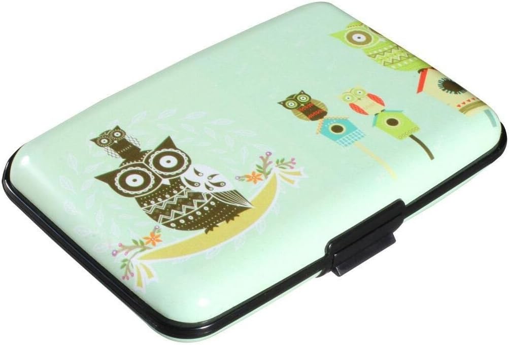 SUxian Owl Business ID Credit Card Case Holder Blocking Box Aluminum Wallets