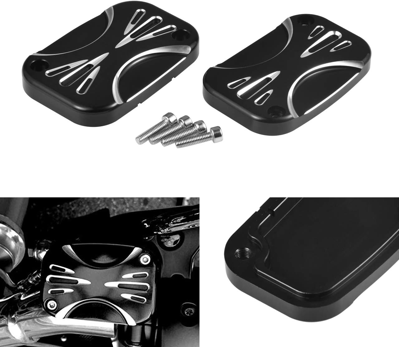 Bremsbehälter Abdeckungen Für Ducati Multistrada & Streetfighter - CNC Aluminium In Rot/Schwarz