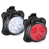 USB Rechargeable Bike Light Set, Super Bright Front Headlight and Rear LED Bicyc