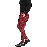 ALLELMS Mens Chinos Slim Fit Stretch Flat-Front Skinny Dress Pants
