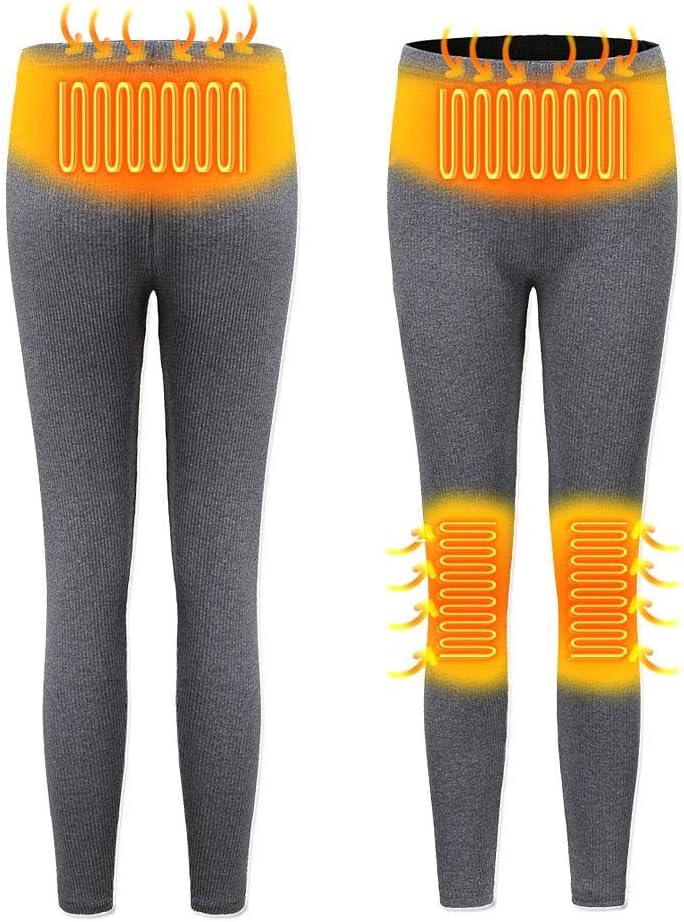 Insulated Heated Pants Warm Pants Slim Fit USB Rechargeable Intelligent Heating for Cycling