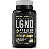 Inspired Nutraceuticals LGND Plant-Based Muscle Builder Supplement - Natural Support with KSM-66 Ashwagandha, Longjack &amp; PurpleForce - Energy, Strength &amp; Endurance for Men &amp; Women (120 Capsules)