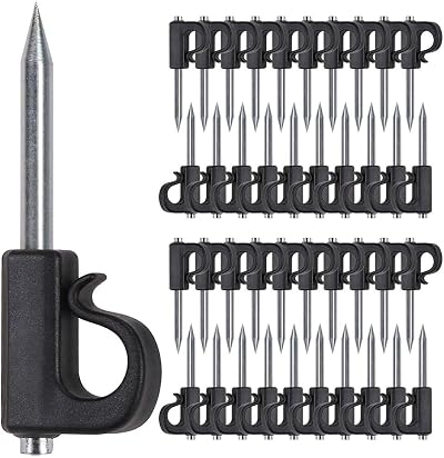 SELEWARE 40pc Q-Hanger Hooks w/ Nails for Outdoor Christmas Lights - Heavy Duty