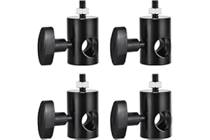KAGYOKU 4PCS Light Stand Adapter Aluminum Rapid Adapter Convert with 1/4" Screw DSLR Mount Bracket Multi Functional Mount Bra