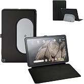 Penoval Silicone Cover Case for Google Pixel Tablet 11 inch 2023, Black | Adjustable viewing angle, charging speaker dock compatible, easy carry-on design, shockproof protective shell, slim fit