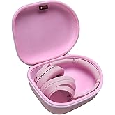 Headphone Headset Case for Beats, Sony, Raycon, JBL, OneOdio, TOZO, SteelSeries, Jabra, Audio-Technica & Sennheiser Headphones（Outer Pink+Inner Pink）