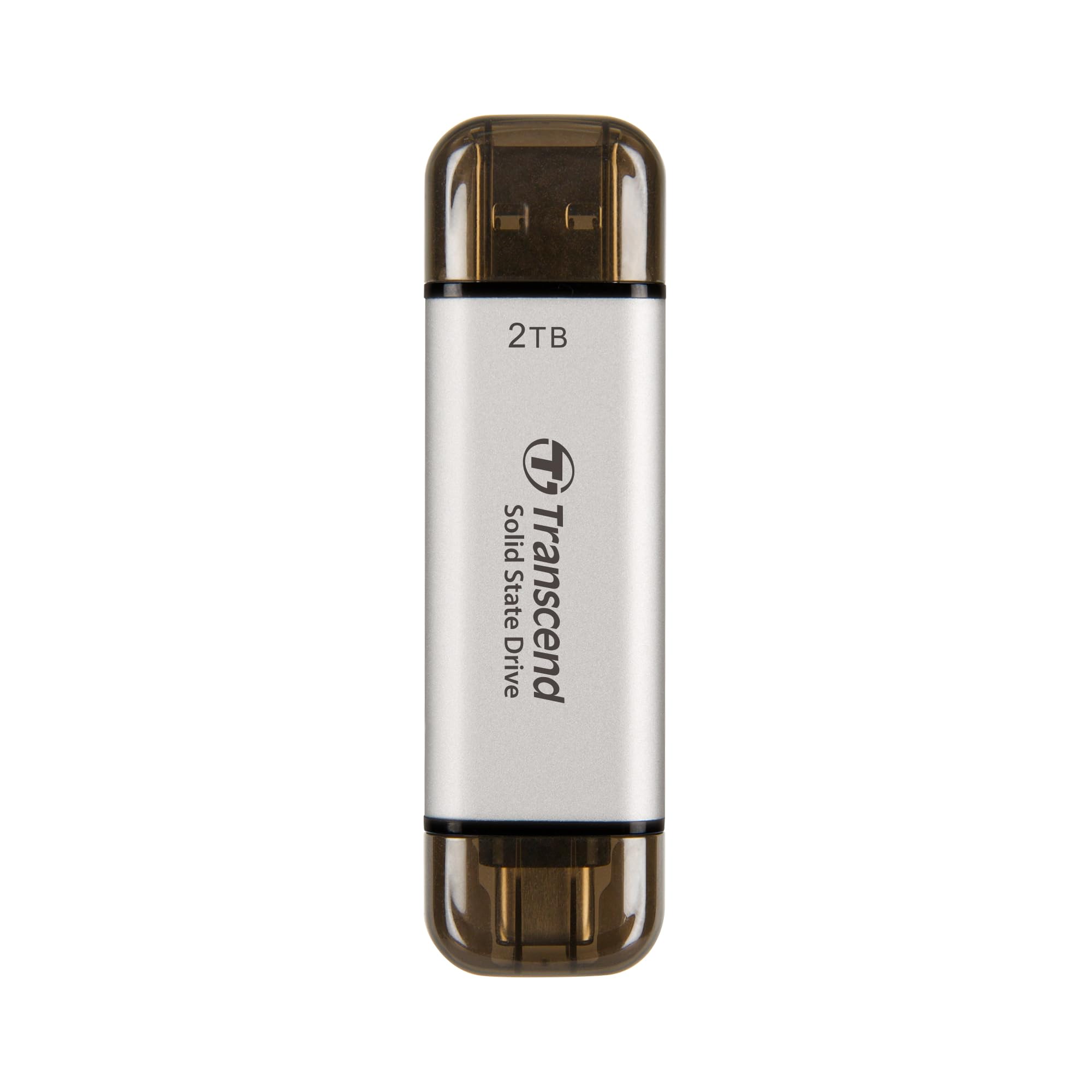 Transcend 2TB External SSD, Up to 1,050MB/s, USB 3.2 Gen 2 Portable SSD, 2-in-1 Type C &Type A, USB Hard Drive for Steam Deck, ROG Ally, MSI Claw, Windows&Mac, iPhone&iPad, Android, PS5&Xbox, Smart TV