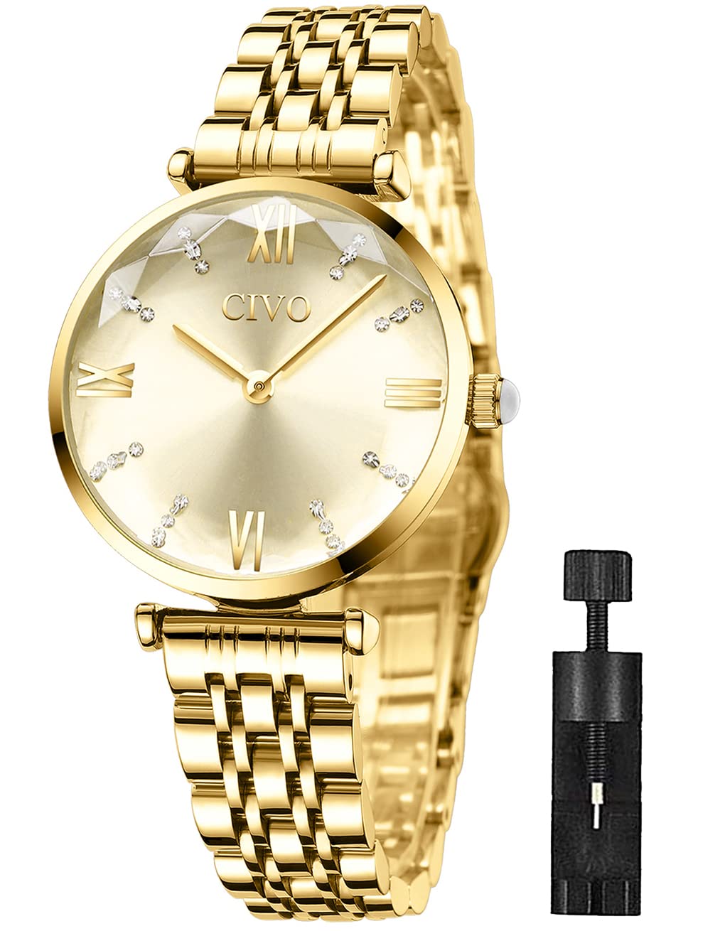 CIVO Women's Analogue Designer Stainless Steel Elegant Ladies Watch - Waterproof Classic Dress Casual Wrist Watch for Woman