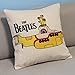 Popular Colourful the Beatles Throw Pillow Case Decor Cushion Covers Square 18*18 Inch Beige Cotton Blend Linen