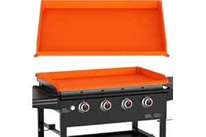 RUMLICK Silicone Griddle Cover for Blackstone - Full-Grade Griddle Top Mat Cover for Black Stone Accessories (Bright Orange-36 Inch)