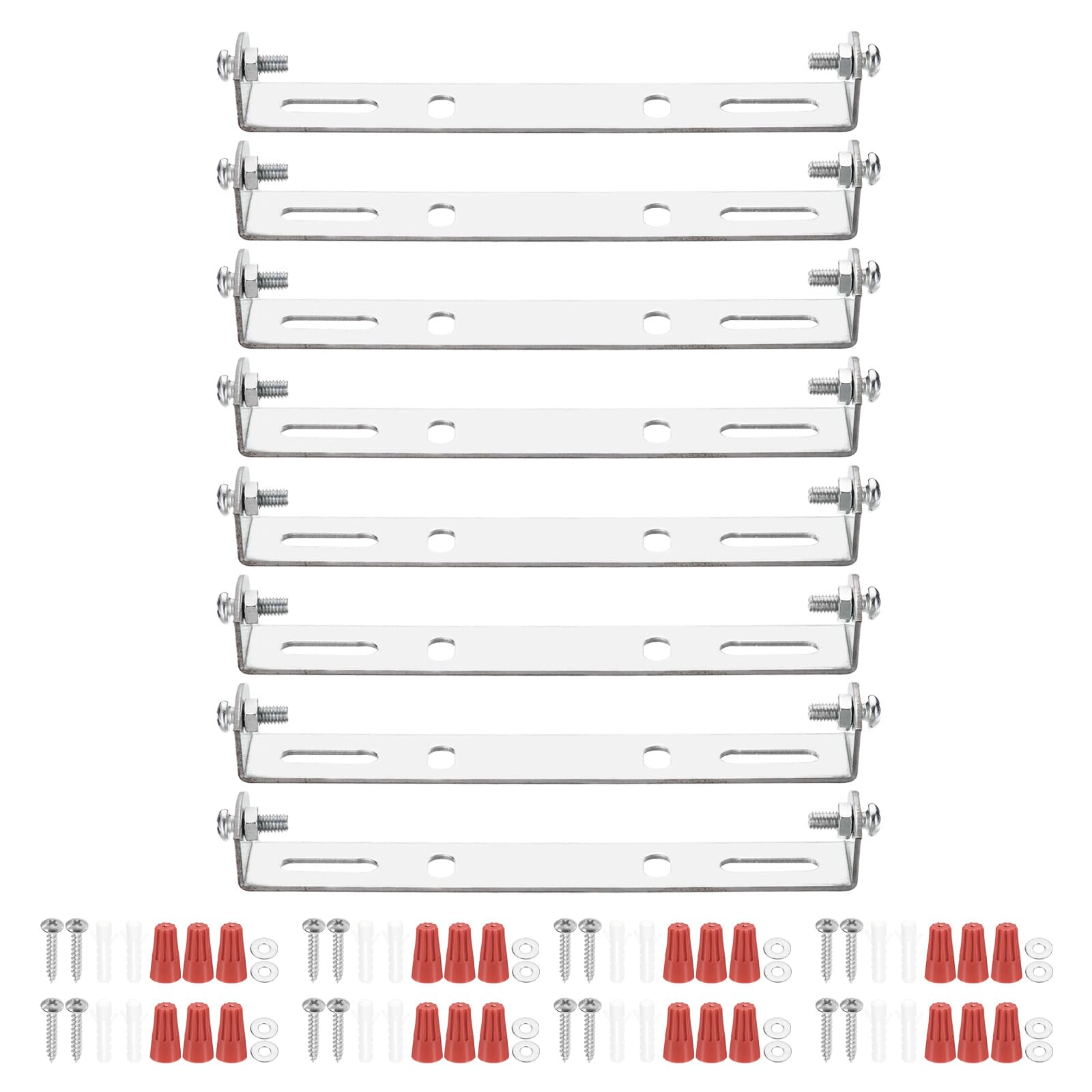 PATIKIL 125mm (4.92") Universal Light Fixture Mounting Bracket Kit, 8 Set Light Crossbar Ceiling Light Plate with Screw for Wall Light Ceiling Light Pendant Chandelier