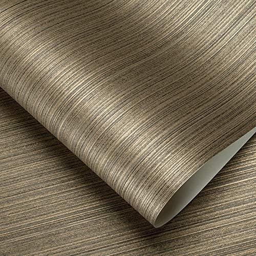Non-Woven Wallpaper Wallpaper Bedroom Living Room Simple Pure Color Stripes Background Wall Gray Full Shop 53Cmx10M