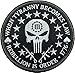 Patch Squad Men's Three Percent Tyranny Punisher Liberty Morale Patch (Black/White)