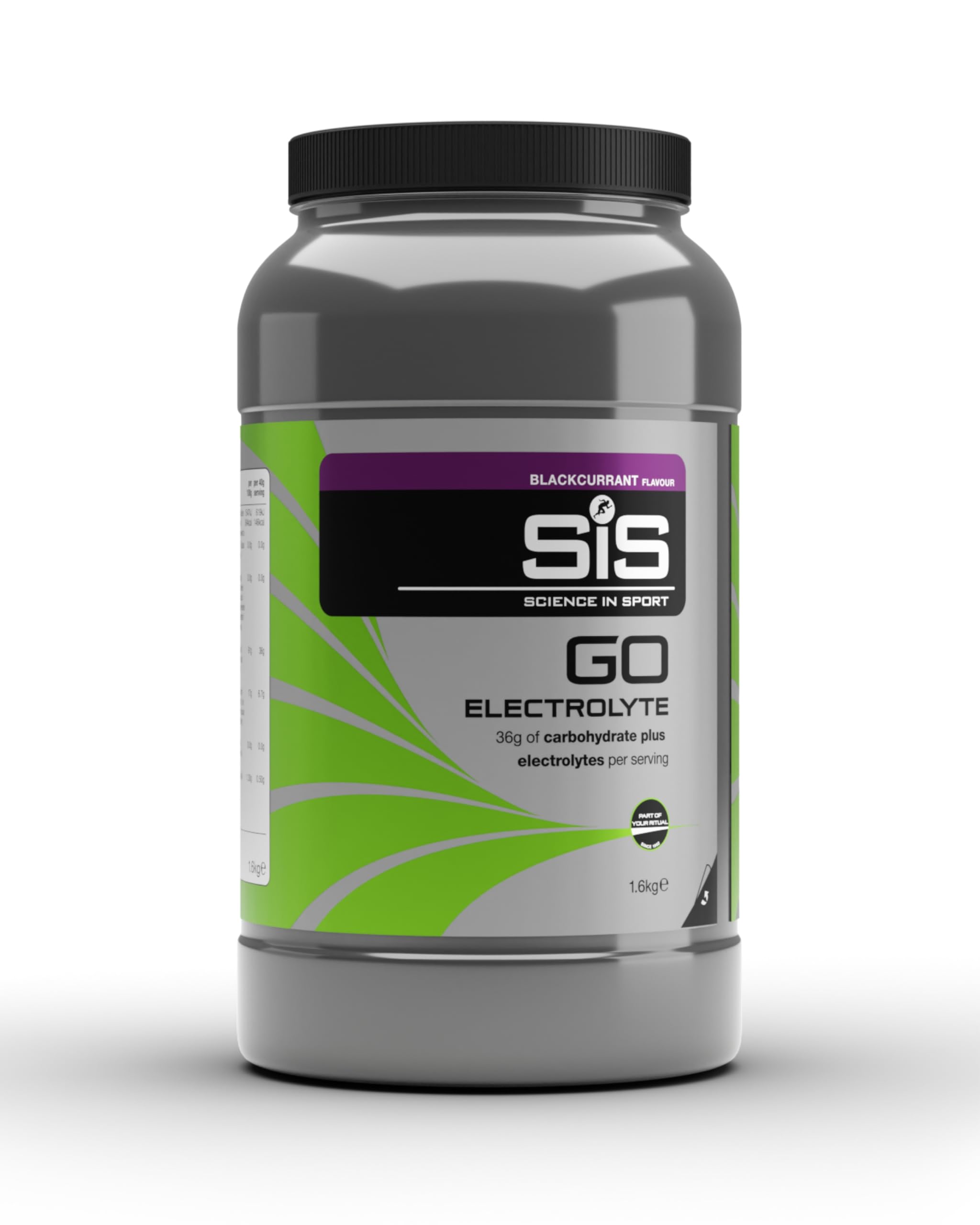 Science In Sport GO Electrolyte Powder Energy Drinks, High Carbohydrates and Sodium, Blackcurrant Flavour, 40 Servings Per 1.6kg