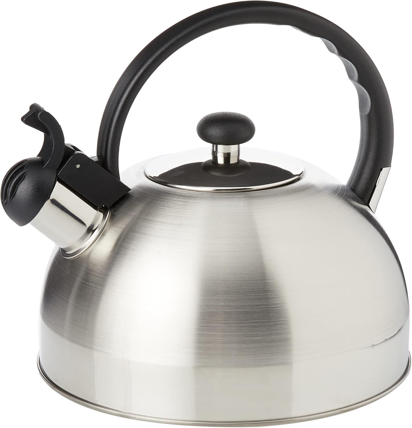 WMF ORBIT whistling kettle 1.5 L, whistling kettle with flute, Cromargan stainless steel