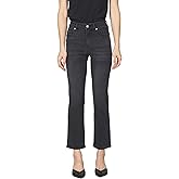 DEAR JOHN Anika High Rise Straight Leg Jeans for Women Clean Hem Cropped Inseam Stretch Denim