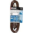 Woods 0602 602 CUBE TAP, 16/2 12' BROWN Ext CORD, 12 Foot