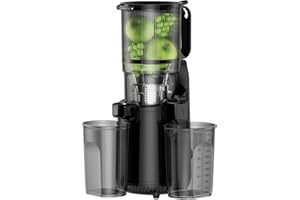 Cold Press Juicer, Amumu Slow Masticating Machines with 5.3" Extra Large Feed Chute Fit Whole Fruits & Vegetables Easy Clean 