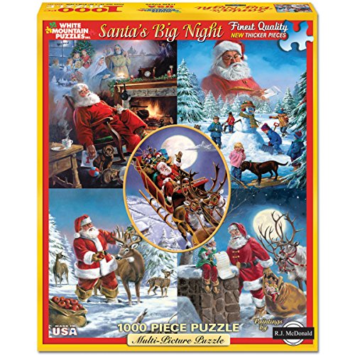 White Mountain Puzzles Santa's Big Night - 1000 Piece Jigsaw Puzzle