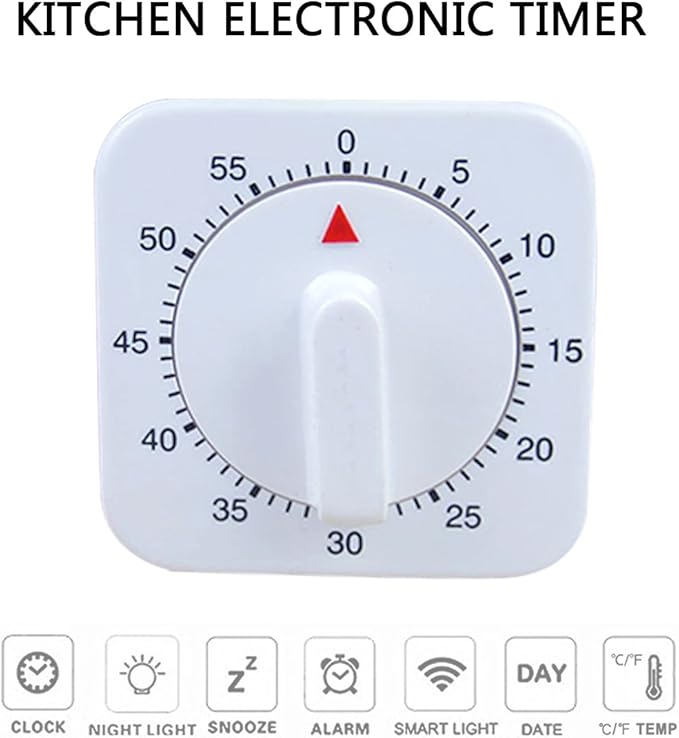 Kitchen Mechanical Long Ring Timer Classic Timer 60 Minutes