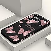 LEECG for iPhone 17 Pro Case, Flower Protective Bumper Slim Soft Phone Cover for iPhone 17 Pro 6.3 inch, Butterfly Black