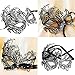 GREATLY Diamante Rhinestone Luxury Venetian Style Metal Filigree Masquerade Mask Prom Ball Dress Sexy Mask For Halloween Mardi Gras Party (Black)