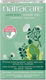 Natracare Panty Liners Curved Pack 30 x 2 Organic Cotton view 1