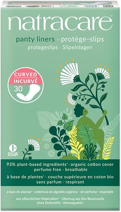 Natracare Panty Liners Curved Pack 30 x 2 Organic Cotton