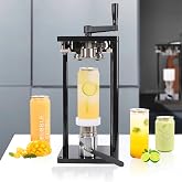 Commercial Soda Can Sealer Machine, Manual Can Sealing Machine for 202 Aluminum &amp; PET Cans, Beverage Cup Sealing Machine for 202 (55mm) PET Cans, Can Sealer for 11oz or 16.9oz or 22oz