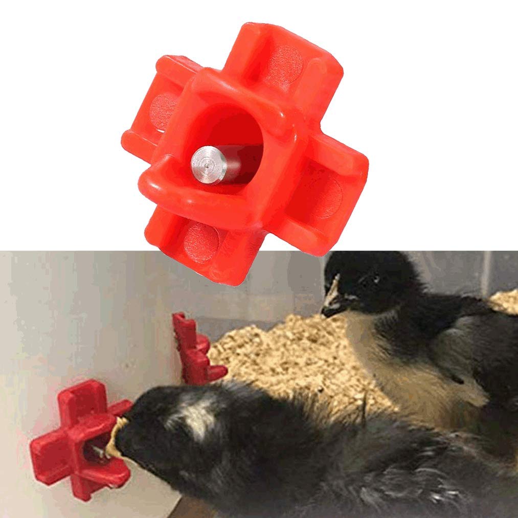 Heliltd 10 Pack Automatic Chicken Feeder Poultry Water Nipples