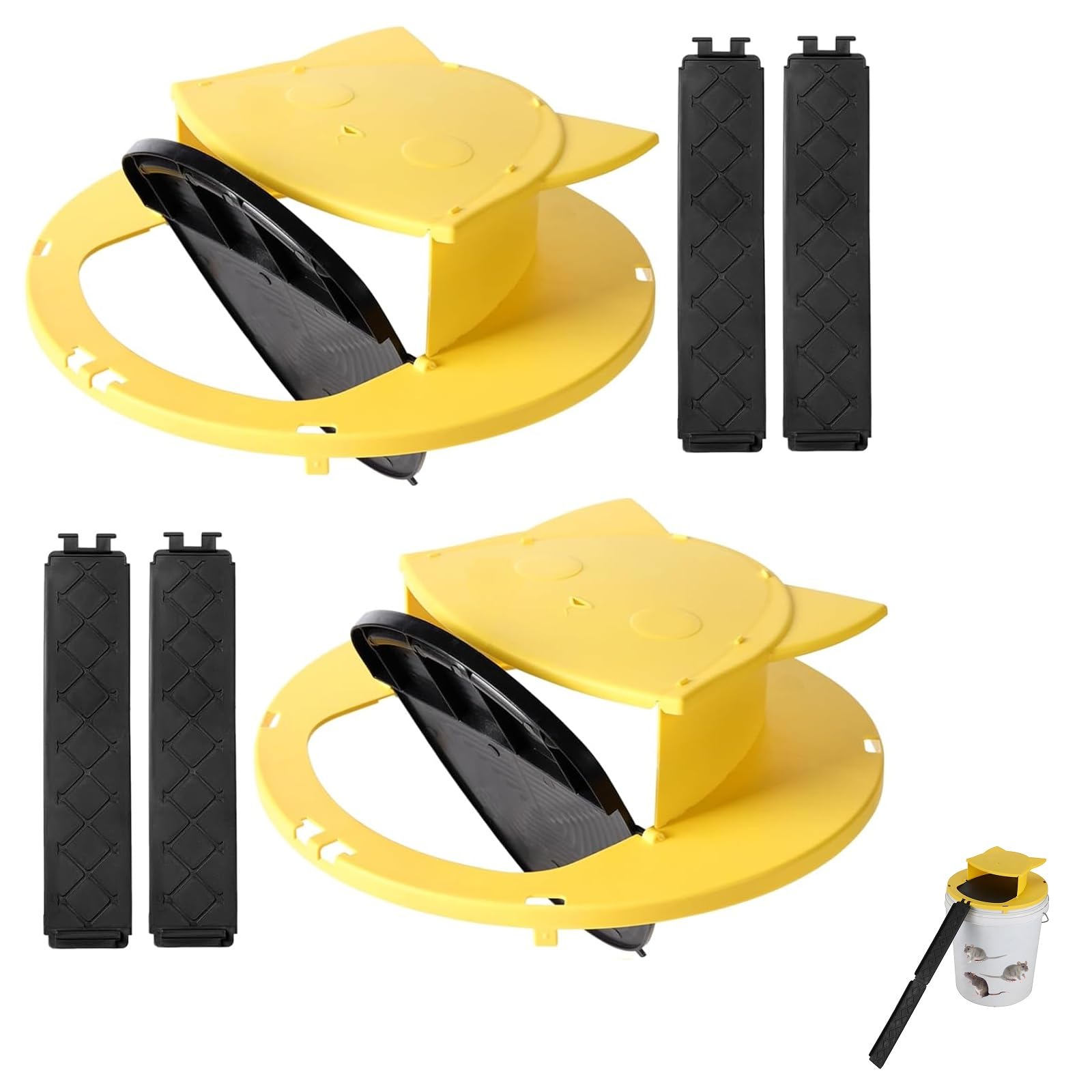 Photo 1 of Mouse Trap Bucket,5 Gallon Bucket Lid Mouse Rat Trap-Auto Reset Mouse Trap,Humane Mouse Rat Trap for Indoor Outdoor Use,Reusable Mouse Bucket Trap(2pack)