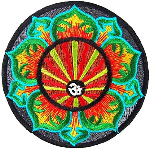 Aum Om Yoga Hindu Infinity Embroidered Iron on Patch #Green