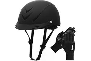 XIAOZXWLHQ Equestrian Adult Helmet and Gloves Set for Horseback Riding and Training, Gloves Kits for Women and Man