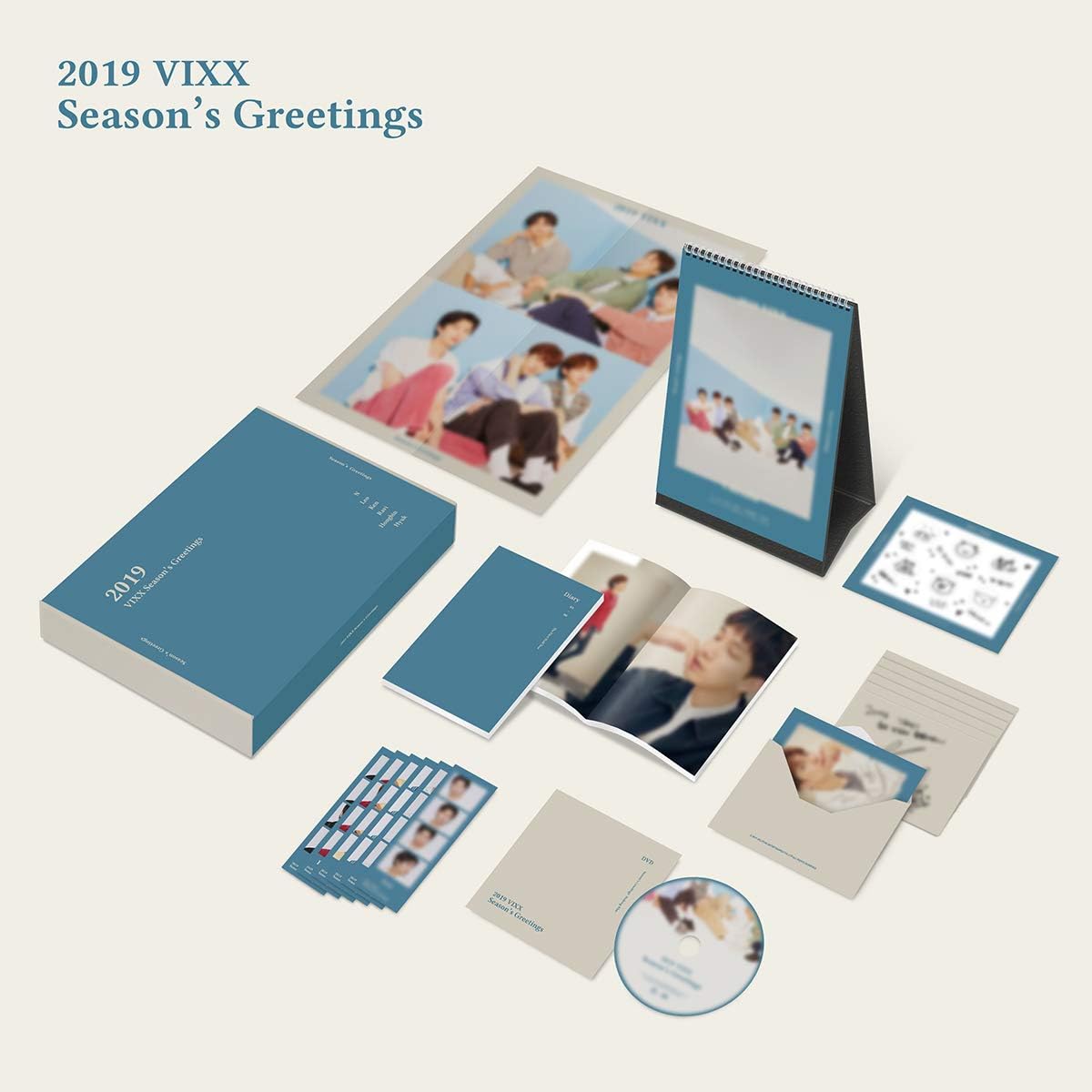 JellyFish Entertainment VIXX - 2019 VIXX Season's Greetings Calendar+Diary+On Pack Poster+Extra Photocards Set