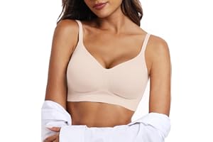 OEAK Womens Wireless Bras Comfortable Push Up Bra No Underwire Bra Full Support Lift Bralette Everyday Seamless Tshirt Bras