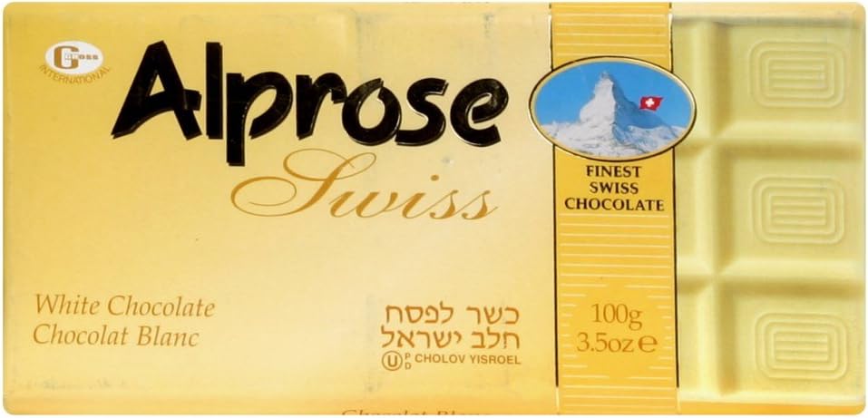 Alprose White Chocolate Bar, 3.5 Ounce -- 20 per case.