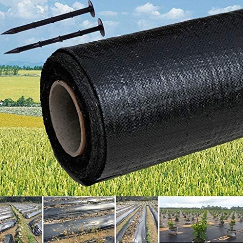 防草シート 除草シート 雑草シート 敷くだけで雑草成長を抑制 除草剤がいらない 雑草が生えない おさえピン 1 2mx100m ブラック お洒落 Size 通水性 ネイル50本付属