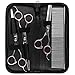 Vastar Pet Dog Grooming Curved Scissor, Durable Stainless Steel Set Provided with Pouch and Steel Grooming Comb with Cleaning Cloth