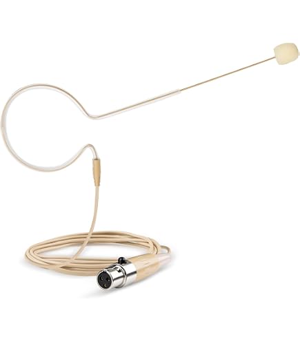 MICWL Black Hook Headset Mic For Shure – Omnidirectional, Mini-XLR, Windscreen Included