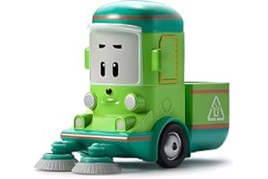 Robocar Poli, Cleany DIE-CAST Metal Toy Cars, Broomstown Sweeper Truck Toys, Mini Model Vehicle Party Birthday Gifts for Toddlers Age 1-5 Boys Girls