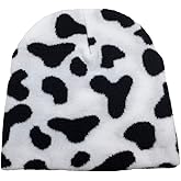 Newfancy Women Men Winter Hats Animals Print Pattern Beanie Knitted Soft Warm Slouchy Skull Ski Cap