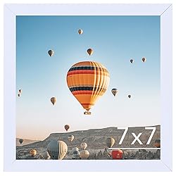 JCJMY 7x7 Picture Frame White for Wall Hanging or