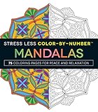 Stress Less Color-By-Number Mandalas: 75 Coloring Pages for Peace and Relaxation by Adams Media