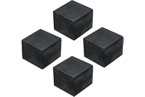 uxcell 4pcs Rubber Anti-Vibration Pads Hard Pad, 50mm Square Vibration Isolation Mats, 40mm Thickness Non-Slip Rubber Blocks, Anti-Skid Anti Noise for HVAC, Compressor, Air Conditioner