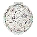 Jinvun Silver Vintage Round Purse Double Sided Mirror with Magnification | Clear, Compact, Retro, Handheld, Pocket, Sleek Rhinestones & Ergonomic Grip | for Makeup, Cosmetics, Travel, Vanity & More