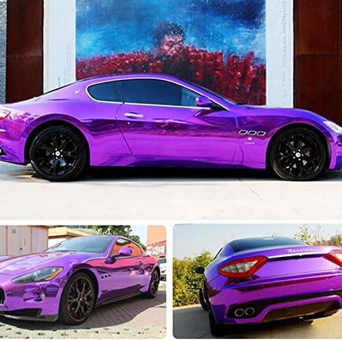 WLGREATSP Car Body Films, 6''x60'' Car Chameleon Wrap Auto Carbon Fiber Wrapping Film Vehicle Change Color Sticker Tint Vinyl With Air Release
