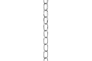 ASPEN CREATIVE CORPORATION ASPEN CREATIVE 21110-71, Steel 10 Feet Heavy Duty Chain for Hanging Up Maximum Weight 40 Pounds-Lighting Fixture/Swag Light/Plant in Chrome. 11 Gauge.