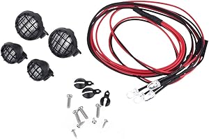 RCAIDONG RC Car 1/8 1/10 LED Lights Cup 12mm&18mm Truck LED Fog Lamp Light Kits for RC 1:8 1:10 Tamiya AXIAL Crawler Rock (4Pcs)